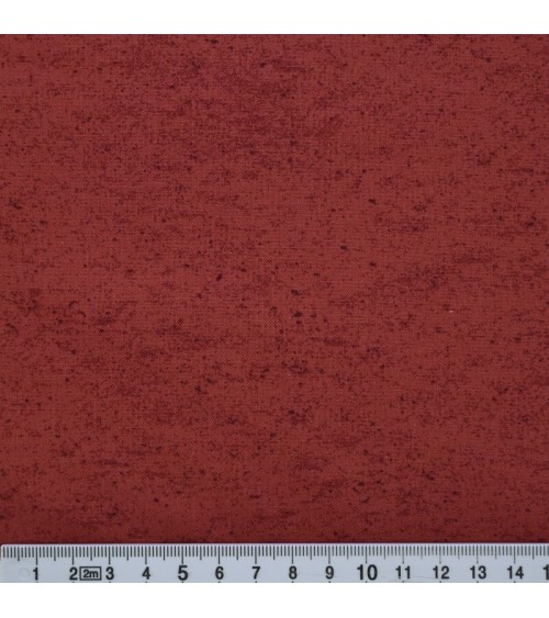 Tissu coton moucheté rouge