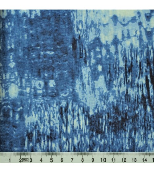 Tissu coton avec effet reflets d'eau