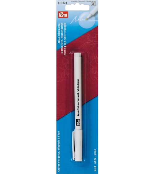 Crayon marqueur Prym Aqua trick, blanc, effaçable à l'eau