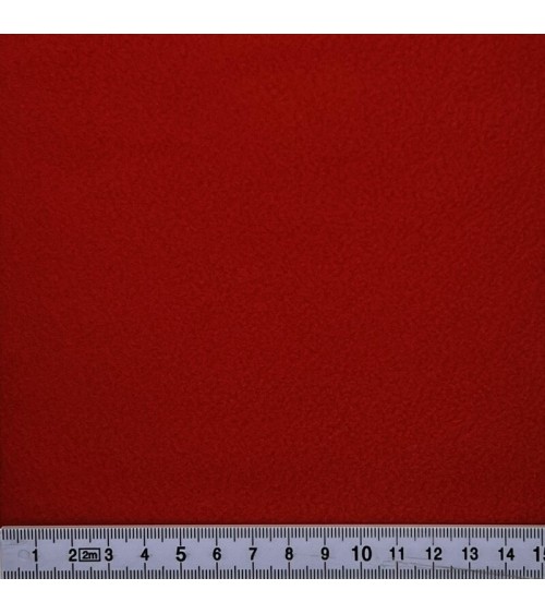 Tissu grande largeur en polaire coloris uni rouge