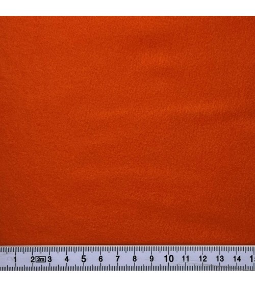 Tissu grande largeur en polaire coloris uni orange
