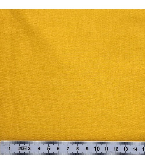 Tissu coton uni jaune éclatant