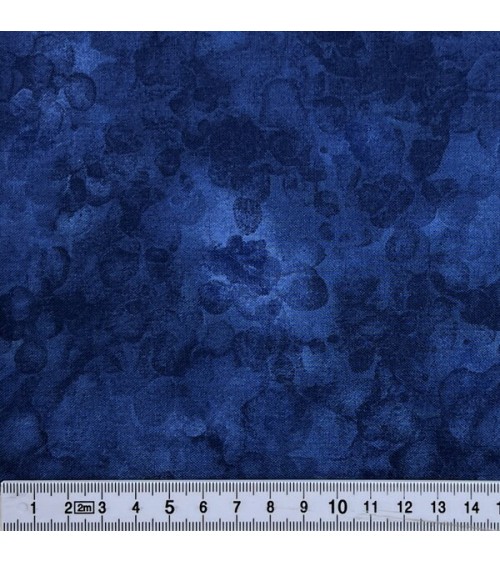 Tissu coton nuancé bleu denim