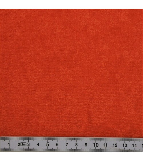 Tissu coton faux-uni orange tangerine