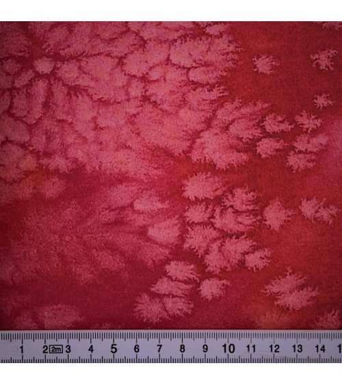 Tissu coton style aquarelle rouge