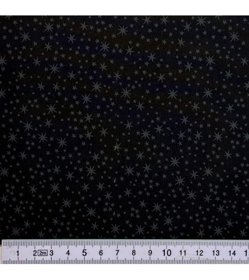 Tissu coton avec étoiles grises