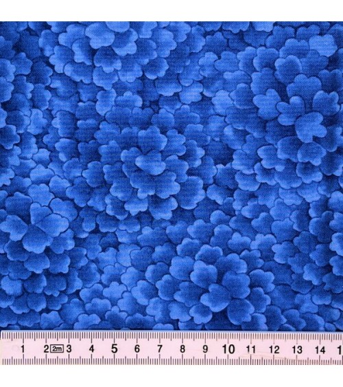 Tissu Coton uni Bleu roi - Par 10 cm