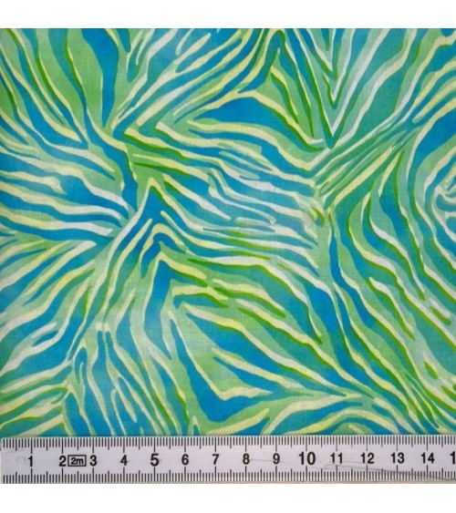 Tissu coton avec "reflets d'eau" en différents verts