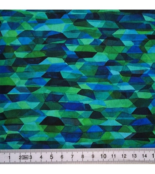 Tissu coton avec formes abstraites