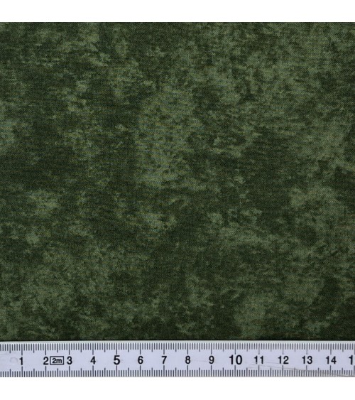 Tissu coton faux uni vert