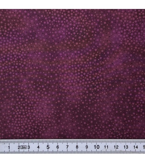 Tissu coton avec pois violets