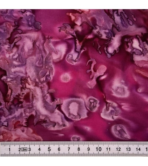 Tissu batik nuancé rose